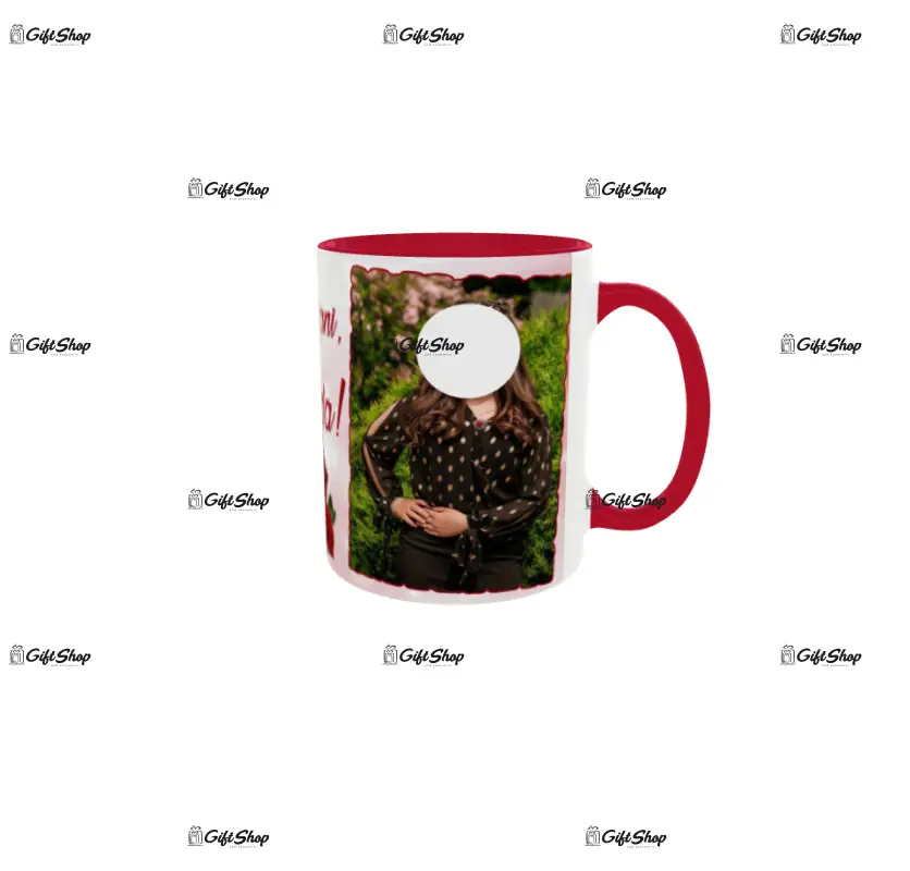 La multi ani,( numele), cana din ceramica, 330ml, personalizata cu 2 poze si text model 3364